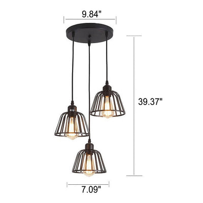 Moderne Vintage Industrial Iron 1/3-Light Island Light Pendelleuchte 