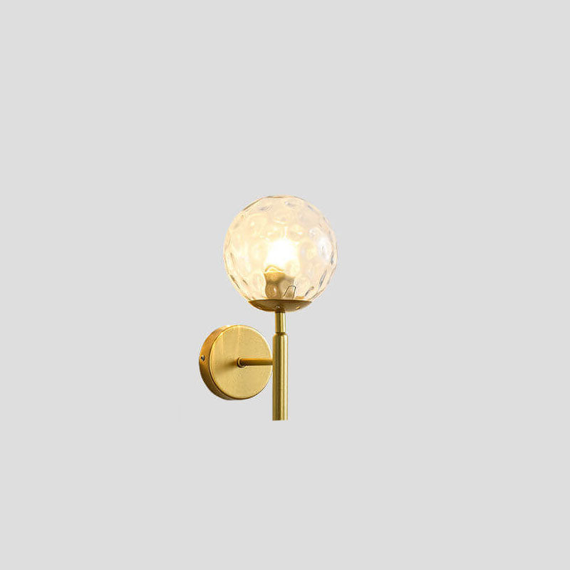 Nordic Minimalist Round Ball Iron Glass 1-Light Wall Sconce Lamp