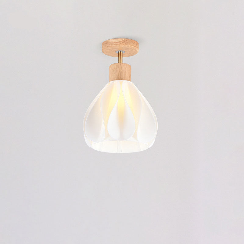 Japanische Wabi-Sabi Minimalist Log 1-Light Semi-Flush Mount Light 