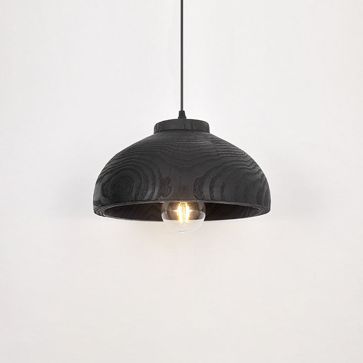 Moderne nordische Pendelleuchte mit schwarzem Kuppelschirm aus Kunstharz, 1-flammig, für Wohnzimmer &amp; Schlafzimmer 