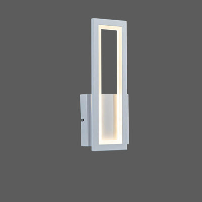 Moderne minimalistische rechteckige LED-Wandleuchte aus Acryl in Volltonfarbe 