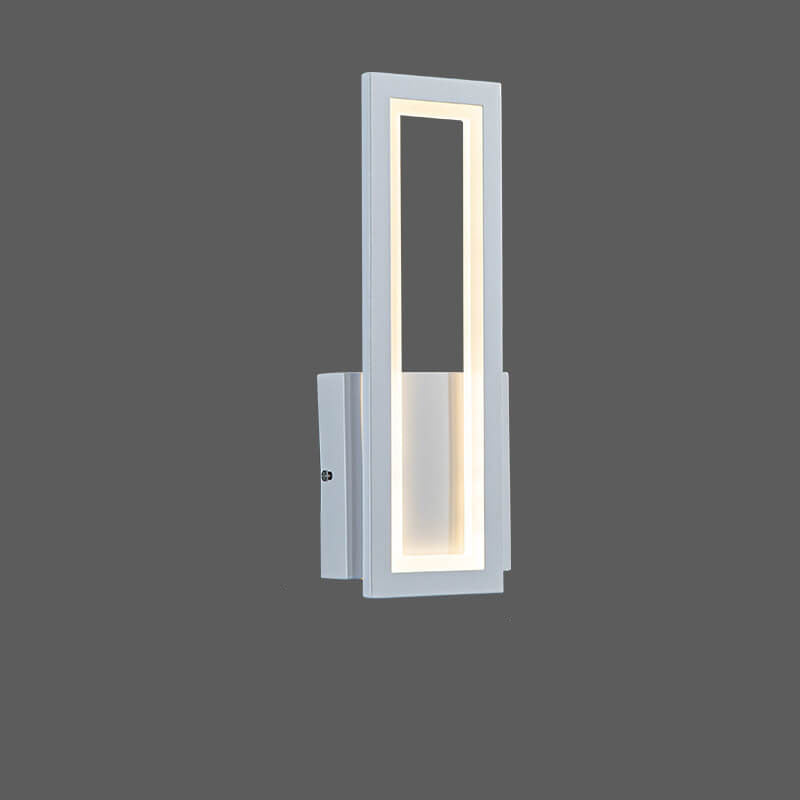 Moderne minimalistische rechteckige LED-Wandleuchte aus Acryl in Volltonfarbe 