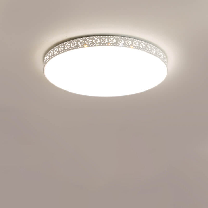 Modern Minimalist Plum Blossom Round LED Flush Mount Ceiling Light