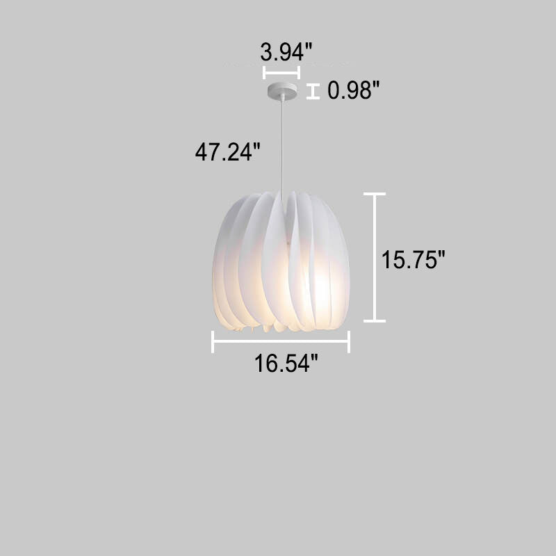 Modern Minimalist Pure White Iron Acrylic 1-Light Pendant Light