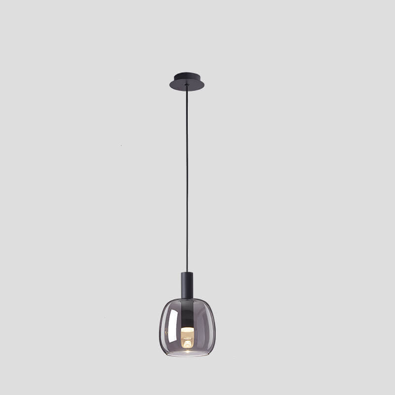 Minimalist Clear Glass Bell 1-Light LED Pendant Light