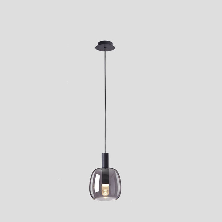 Minimalist Clear Glass Bell 1-Light LED Pendant Light