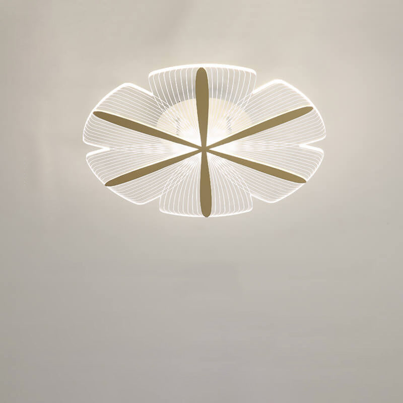 Moderne kreative klare runde Blumen-LED-Deckenleuchte aus klarem Acryl