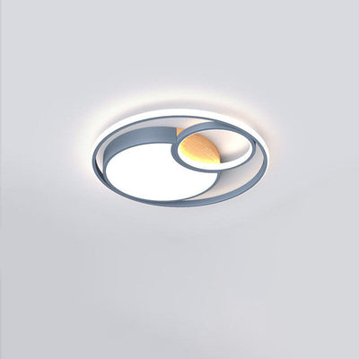 Nordic Creative Color Mix Circles LED Flush Mount Ceiling Light