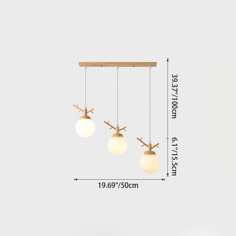 Lustre contemporain scandinave en forme de branche d&