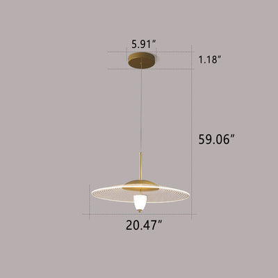 Nordic Creative Transparent Acrylic UFO Design LED Pendant Light