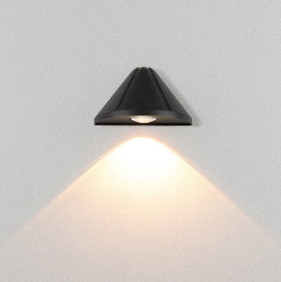 Modern Minimalist Triangle Cone Waterproof Aluminum Lens Frosted LED Outdoor Wall Sconce Lamp
