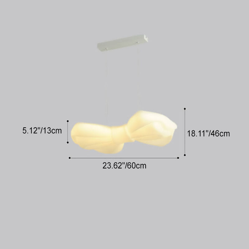 Zeitgenössische kreative Bogen Eisen PE LED Insel Licht Pendelleuchte für Esszimmer 