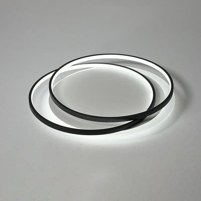 Nordic Light Luxury Circle Aluminum LED Flush Mount Ceiling Light