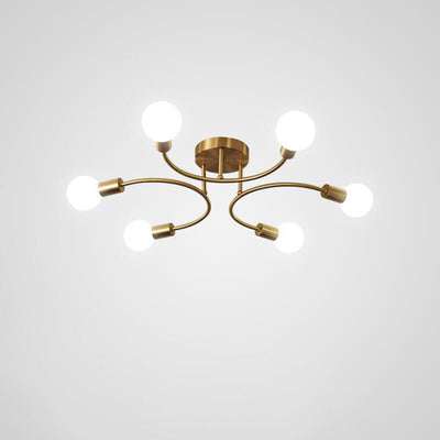 Nordic Luxury Magic Bean Ring 4/6/8 Light Semi-Flush Mount Ceiling Light