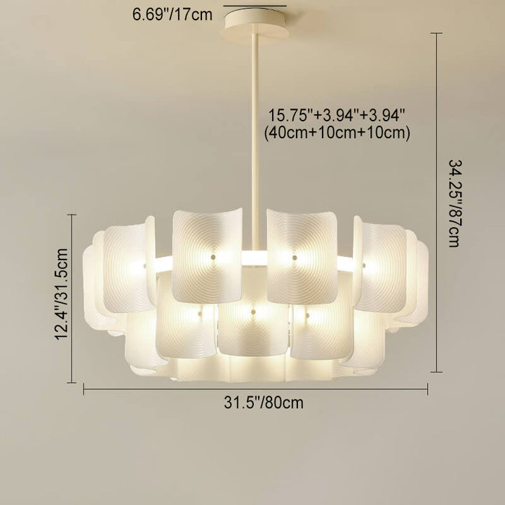 Moderne kreative runde rechteckige Eisen-Aluminium-PMMA-LED-Insel-Licht-Kronleuchter 