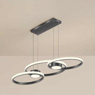 Lustre à LED de conception de combinaison de cercle minimaliste moderne 