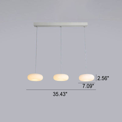 Nordic Cream Bubble Drum 1/3 Light LED Island Light Chandelier