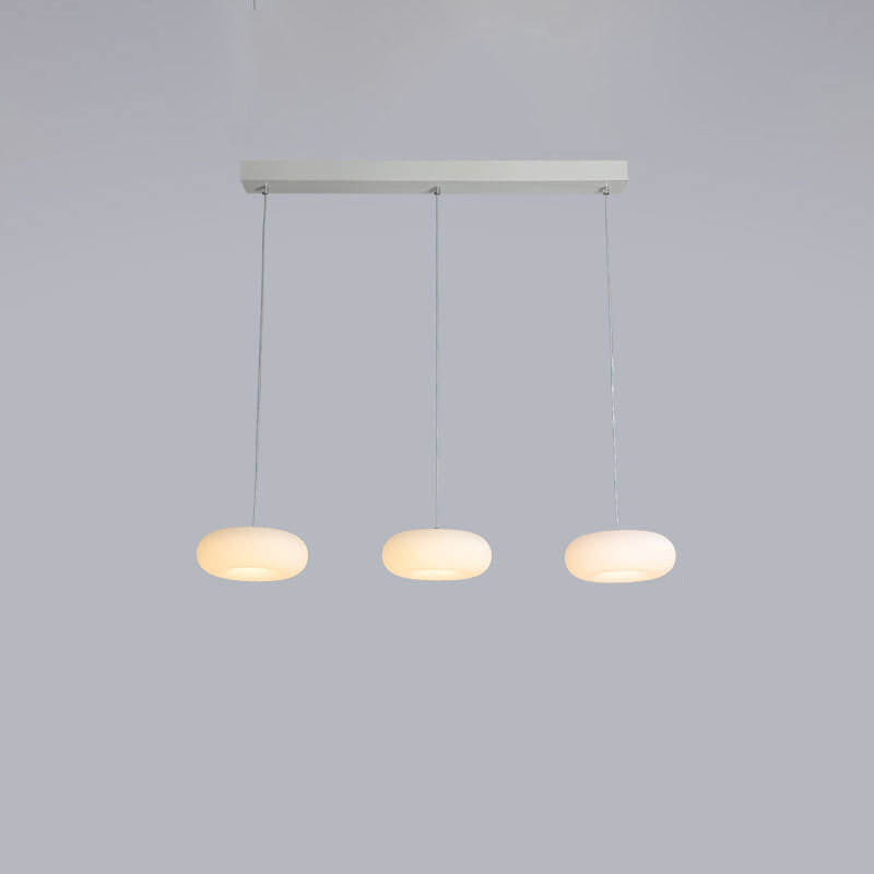 Nordic Cream Bubble Drum 1/3 Light LED Island Light Chandelier