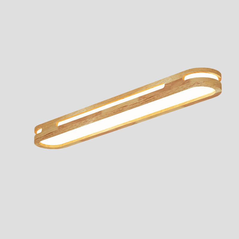 Nordisches minimalistisches Massivholz-Acryl-Ring-LED-Deckenleuchte 