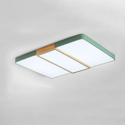 Nordic Minimalist Geometric Rectangular LED Flush Mount Ceiling Light