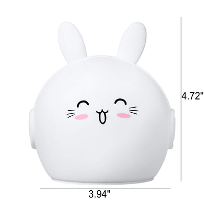 Lámpara de mesa con luz LED USB de silicona con forma de ciervo y conejo creativo 