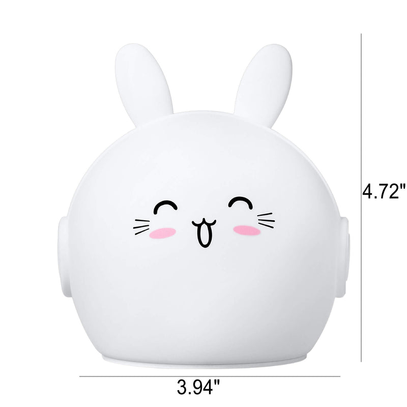 Lámpara de mesa con luz LED USB de silicona con forma de ciervo y conejo creativo 