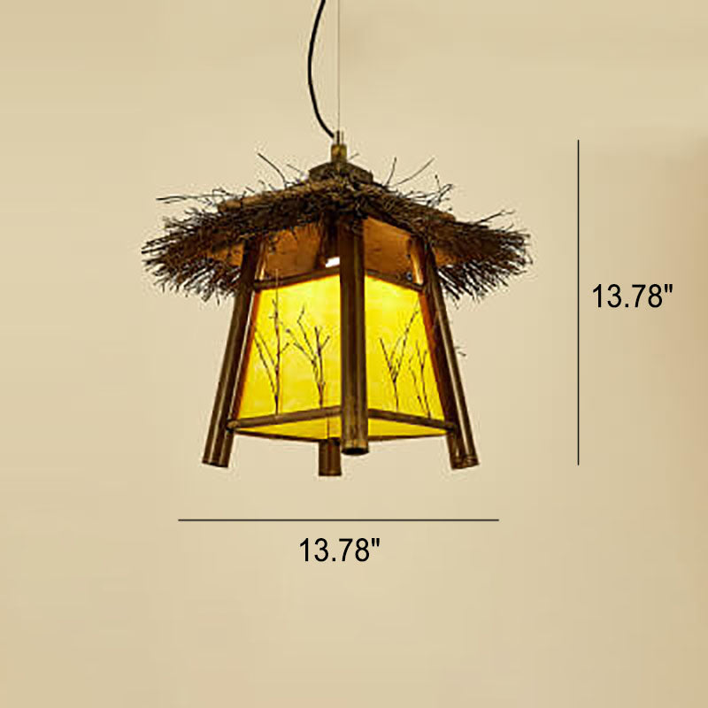 Modern Vintage Rustic Twine Rattan Weaving 1-Light Wall Sconce Lamp