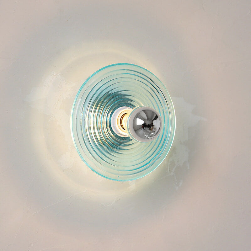 Moderne kreative Wasser-Ripple-transparente Glaseisen-1-Licht-Wandleuchte-Lampe 