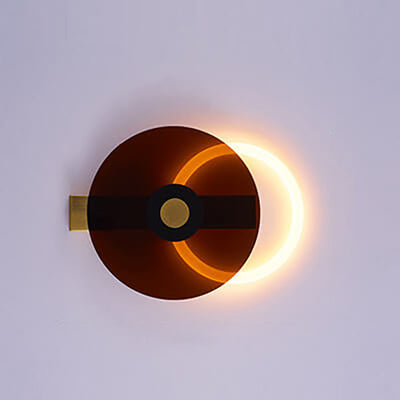 مصباح حائط LED دائري أكريليك مضيء وملون حديث 