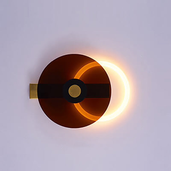 مصباح حائط LED دائري أكريليك مضيء وملون حديث 