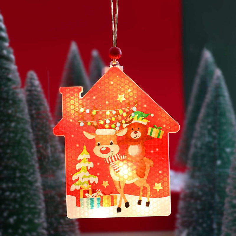 Lumières suspendues peintes en plastique LED décoratives de Noël 