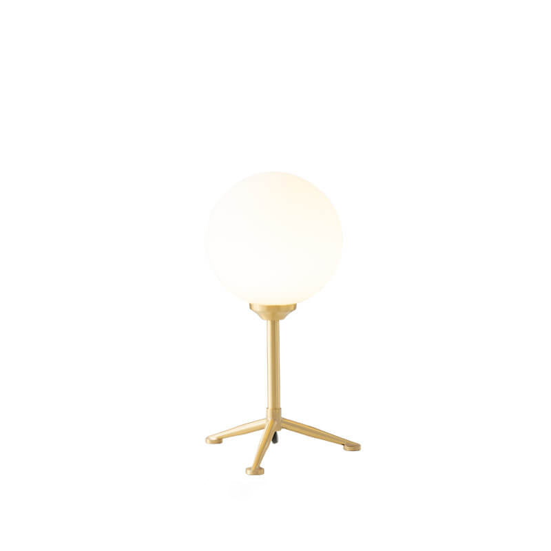 Moderne einfache kugelförmige milchweiße Lampenschirm 1-Licht Tischlampe 