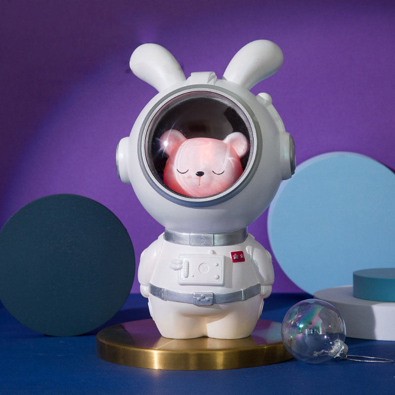 Modern Creative Astronaut Rabbit Duck Resin LED Night Light Table Lamp