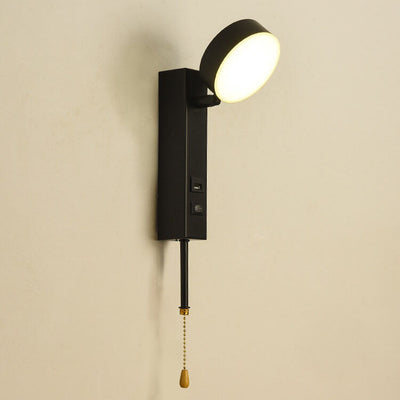 Nordic Minimalist Round Rectangular Base USB LED Wall Sconce Lamp