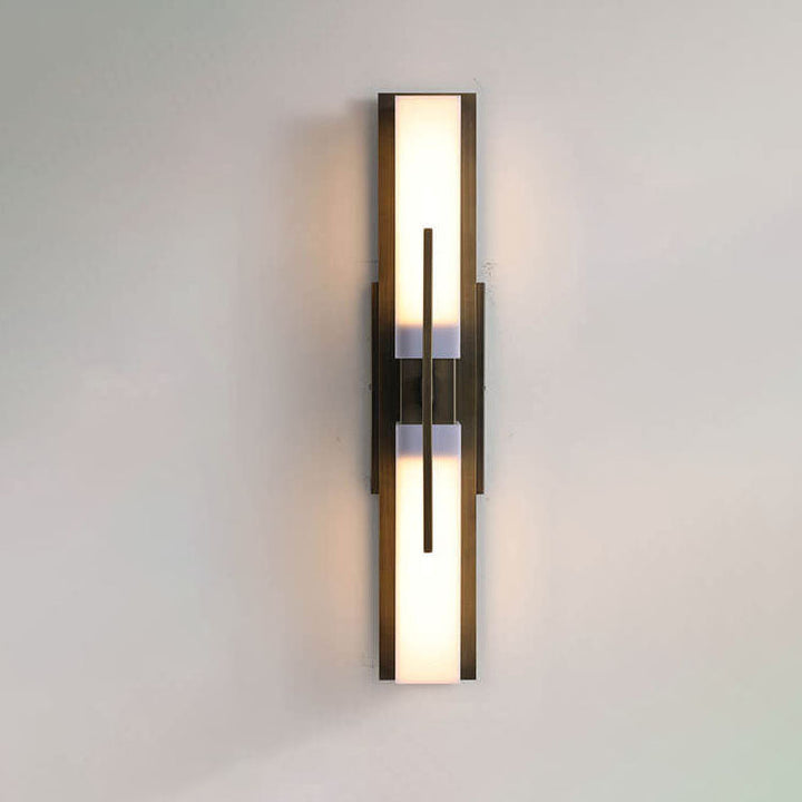 Lámpara de pared LED de acrílico cuboide con marco de hierro forjado retro chino 