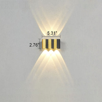 Modern Light Luxury Golden Aluminum Outdoor Waterproof Patio LED Wall Sconce Lamp