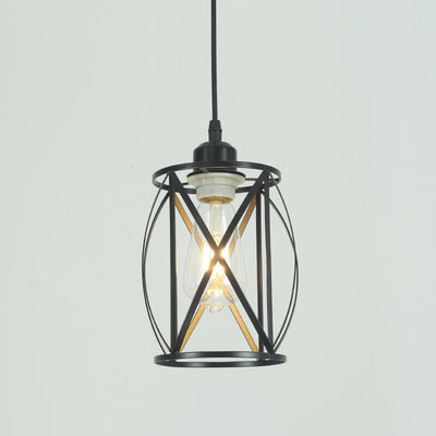 Retro Industrial Iron Creative Hollow Design 1-Light Pendant Light