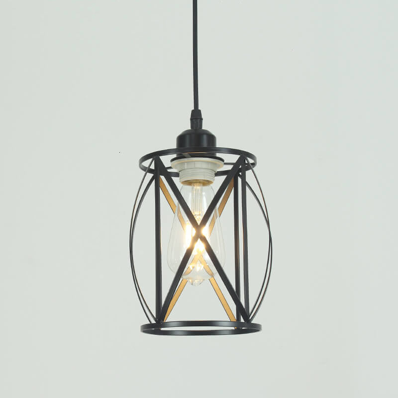 Retro Industrial Iron Creative Hollow Design 1-Light Pendant Light