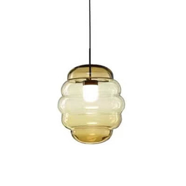 Modern Creative Shapes Clear Glass Metal 1-Light Pendant Light