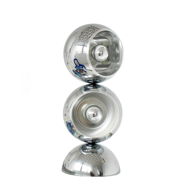 Nordischer minimalistischer Chrom-Metall-Orb 1/2/3 Licht-Tischlampe 