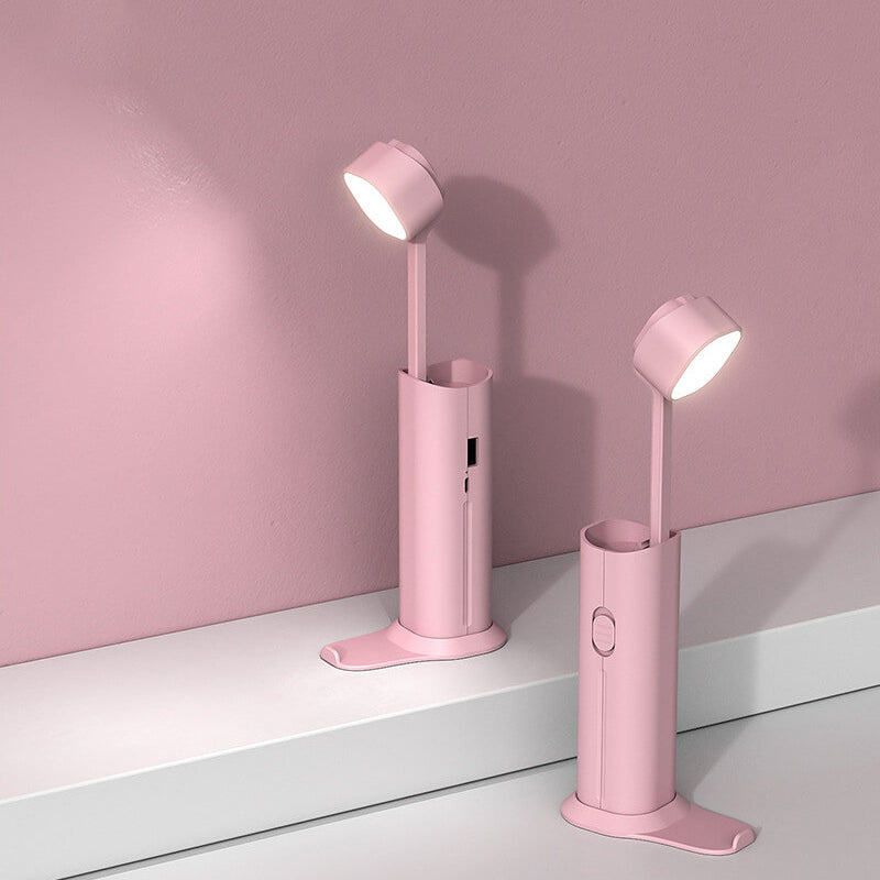 Kreative kleine einziehbare Powerbank Taschenlampe LED Tischlampe 