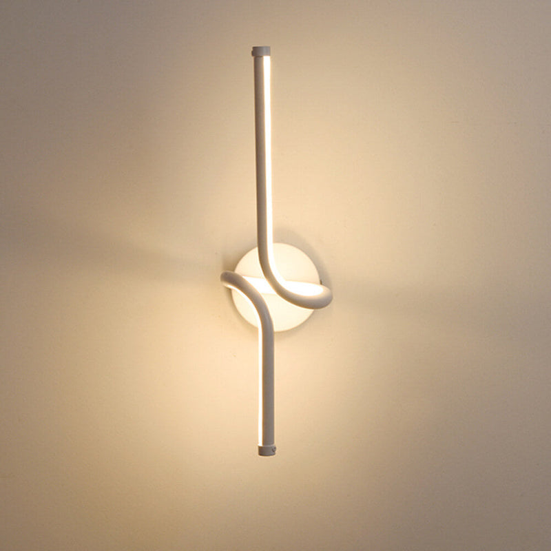 Einfache kreative Linie LED-Wandleuchte mit Spiraldesign 