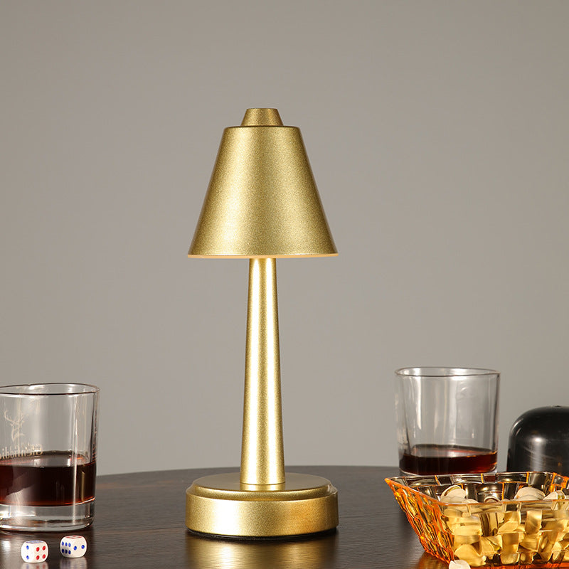 Retro Creative Metal Cone Touch USB LED Table Lamp