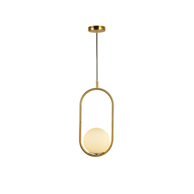 Modern Light Luxury Minimalist Oval Glass Orb 1/2-Light Pendant Light
