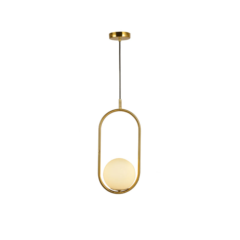 Modern Light Luxury Minimalist Oval Glass Orb 1/2-Light Pendant Light