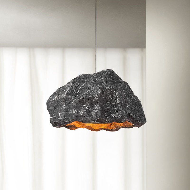 Nordic Wabi-Sabi Faux Stone Cement 1-Light Pendant Light