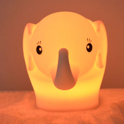 مصباح طاولة LED ليلي بتصميم فيل إبداعي من السيليكون مع USB 