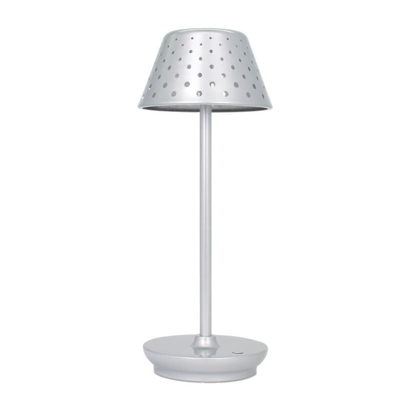 Lampe de table LED alimentée par USB en fer forgé perforé minimaliste moderne 