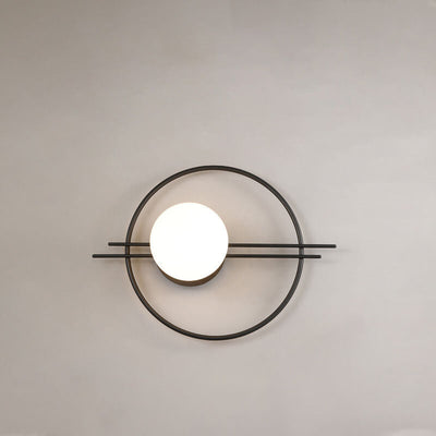 Modern Minimalist Round Glass Ball Art LED Wall Sconce Lamp