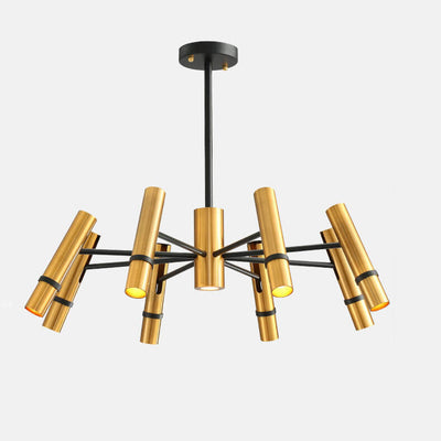 Industrial Iron Nordic Tube Design Spotlight 6/8-Light Semi-Flush Mount Light